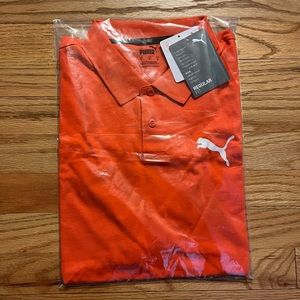 Puma Orange Jersey Short Sleeve Polo